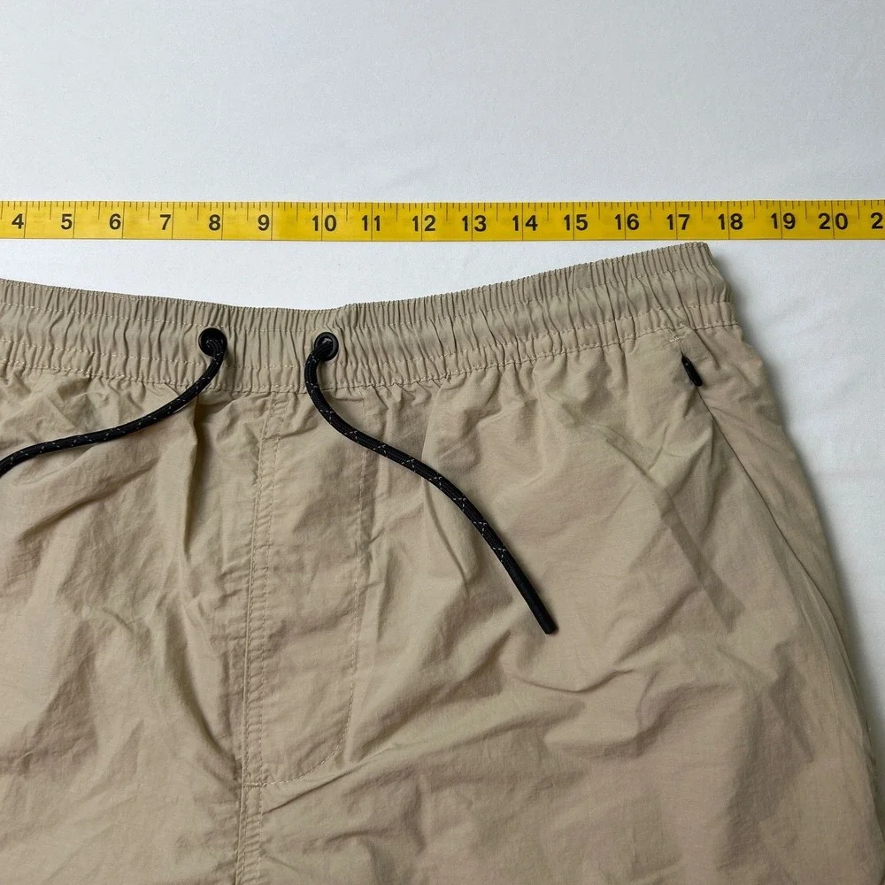 CSG Mens Trailtech Mesh Lined Nylon Blend Cargo Shorts Size XL Tan Gorpcore NEW